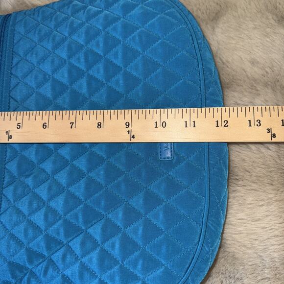 Vera Bradley Turquoise Microfiber Large Hipster Crossbody Trio Zip Bag Mint - Picture 8 of 12